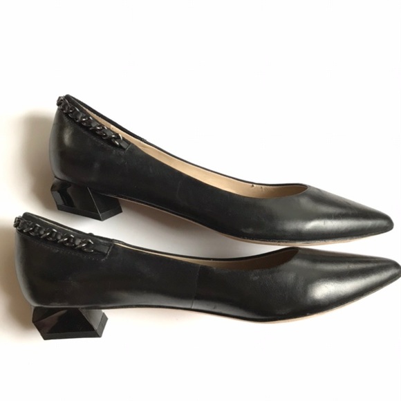 NWT Carolinna Espinosa Black Cadence Leather Flats - Picture 5 of 11